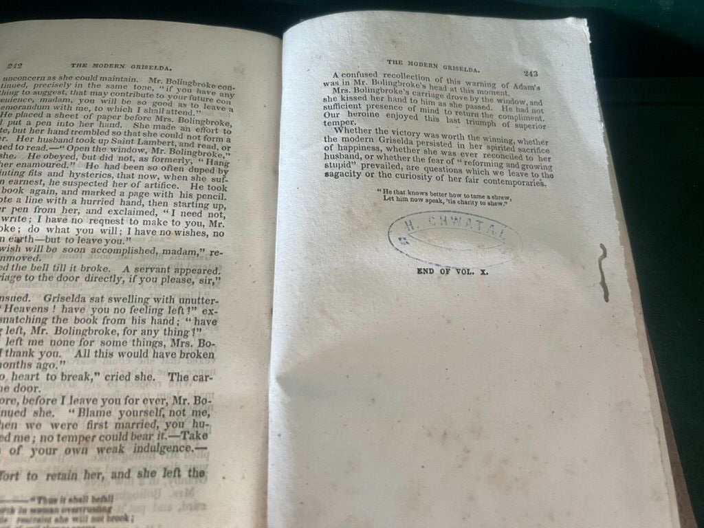 🔴 Libro NOVELS AND TALES Maria Edgeworth in inglese volume 9 antico 1835