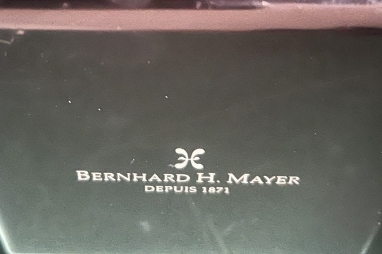 🔴 box BERNHARD H. MAYER scatola orologio legno nero lucido custodia
