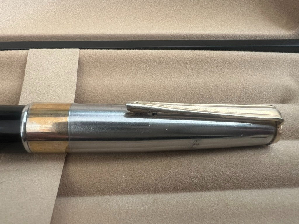 Stylo-Plume Stylo à Plume Noire Piston Aerodinamico Or Écrit Vintage C 