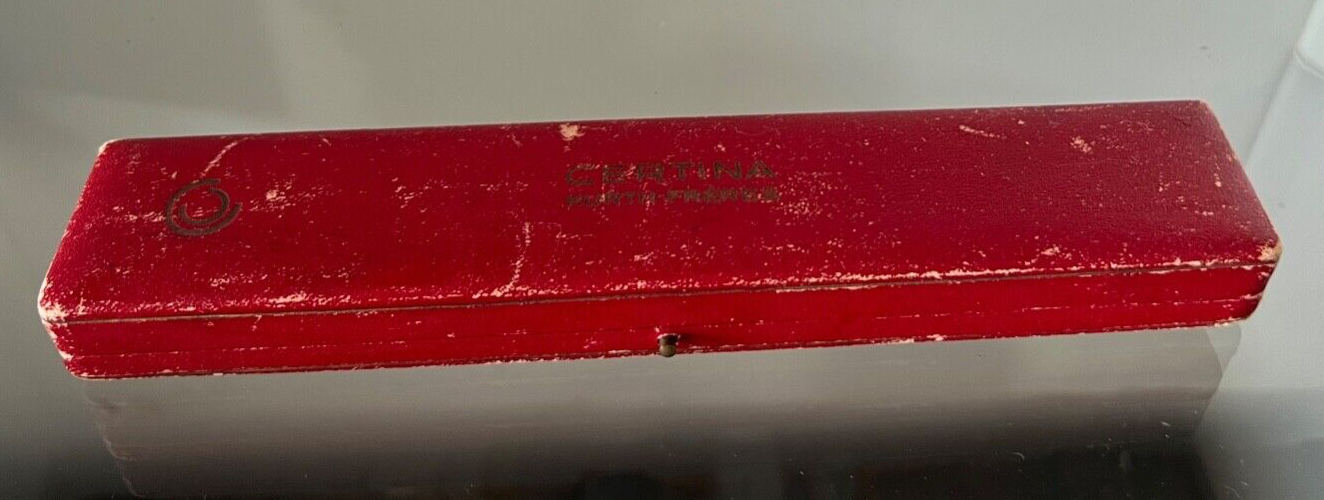 🔴 CERTINA box scatola orologio polso rossa custodia originale vintage