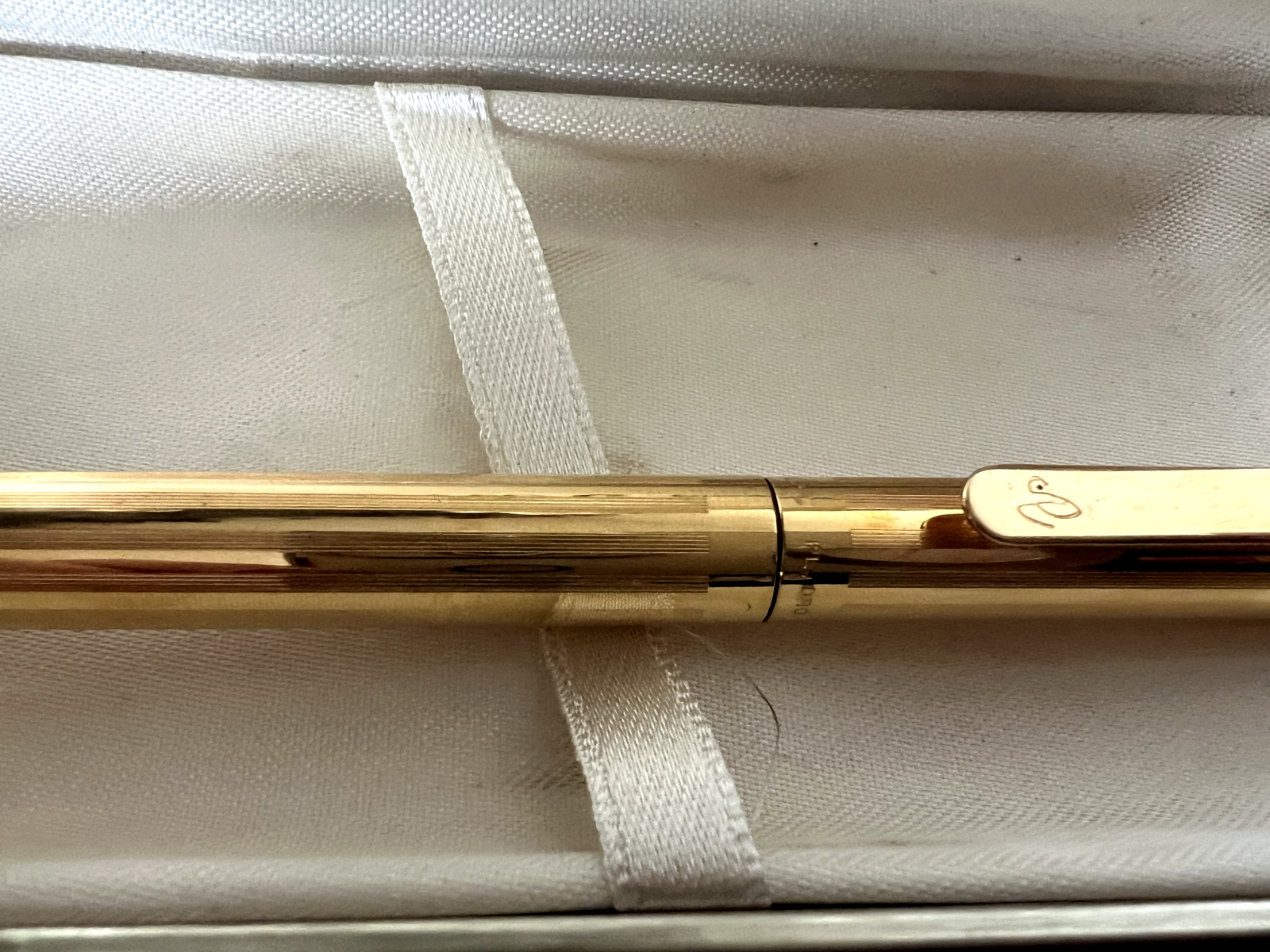 Elmitex Stylo-Plume Sphère By Montegrappa Plaqué Or Avec Boîte Vintage