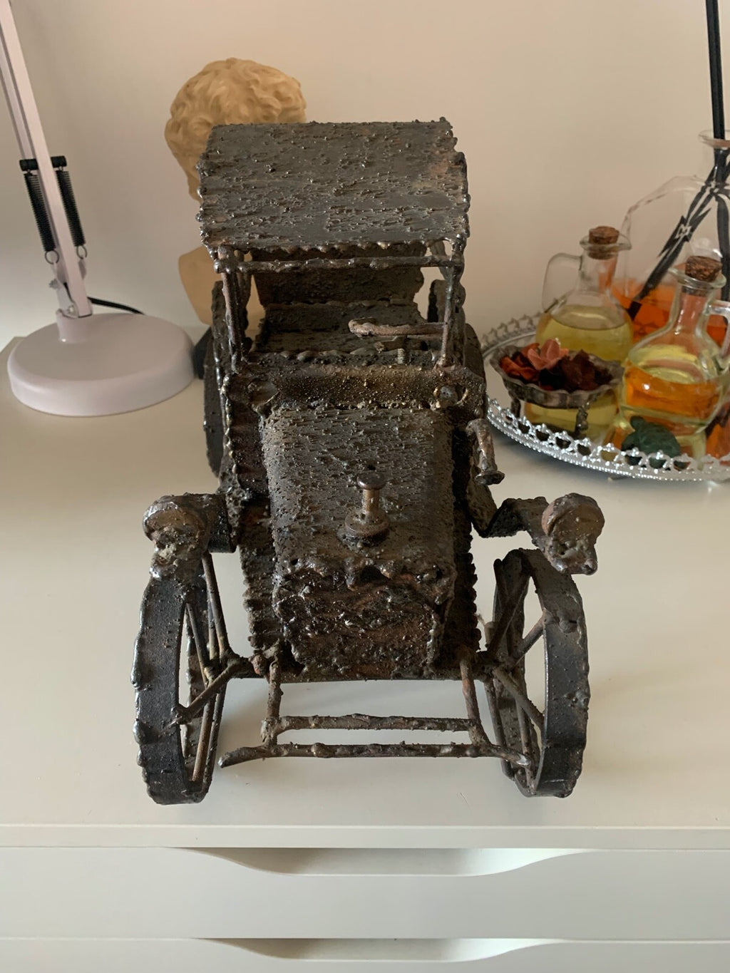 🔴 FORD T auto modellino in FERRO massiccio FORGIATO A MANO kg 3.100 vintage