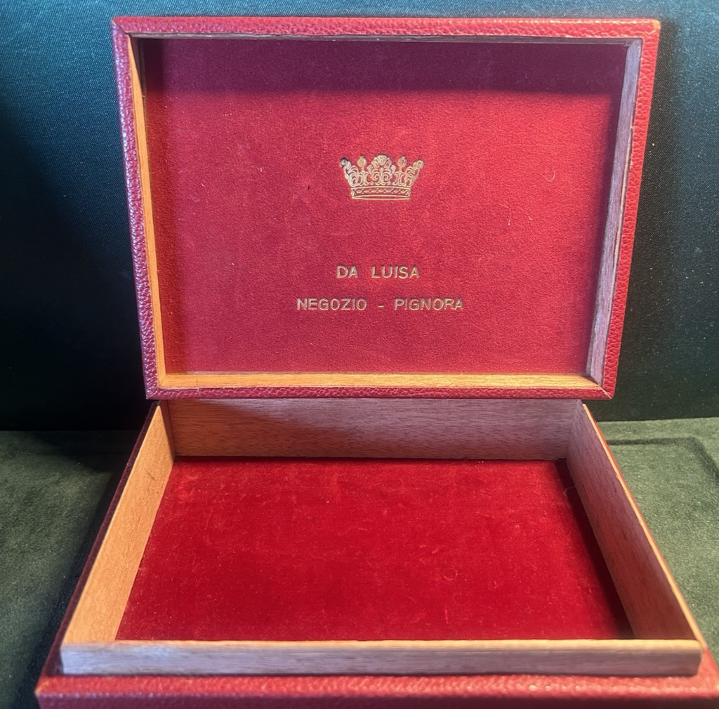 Box Watch Da Luisa Wood Red Internal Flocked 16, 5x12, 5 Vintage