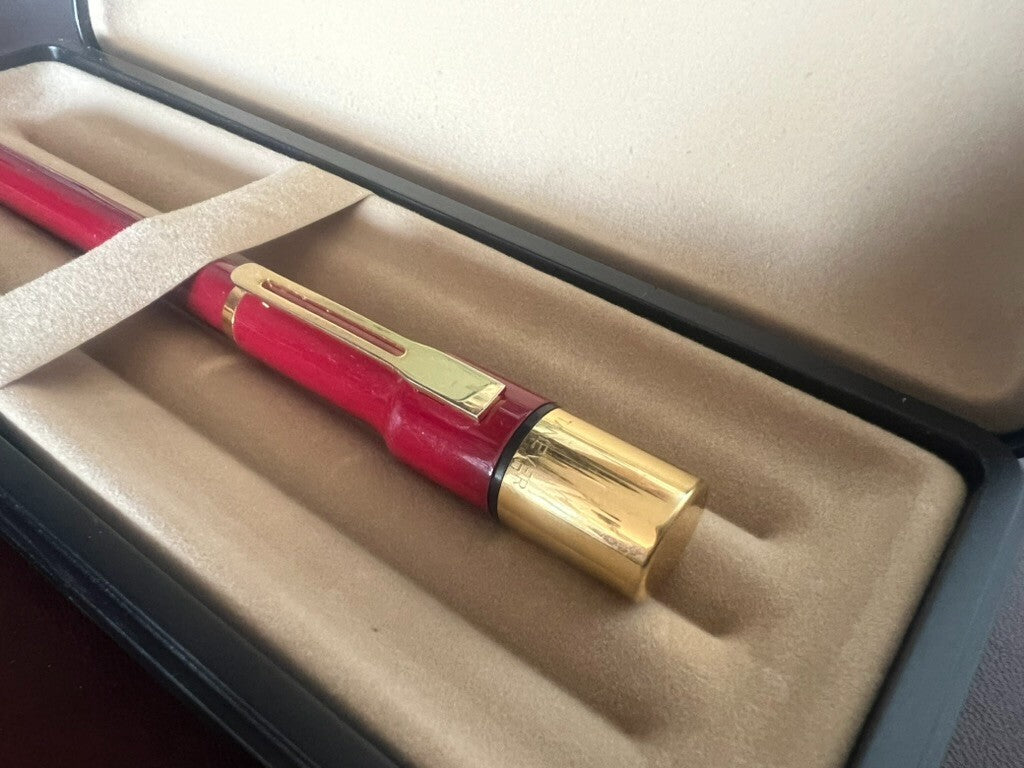 🔴 TANIEVER matita meccanica portamine lacca con timbro Giappone vintage