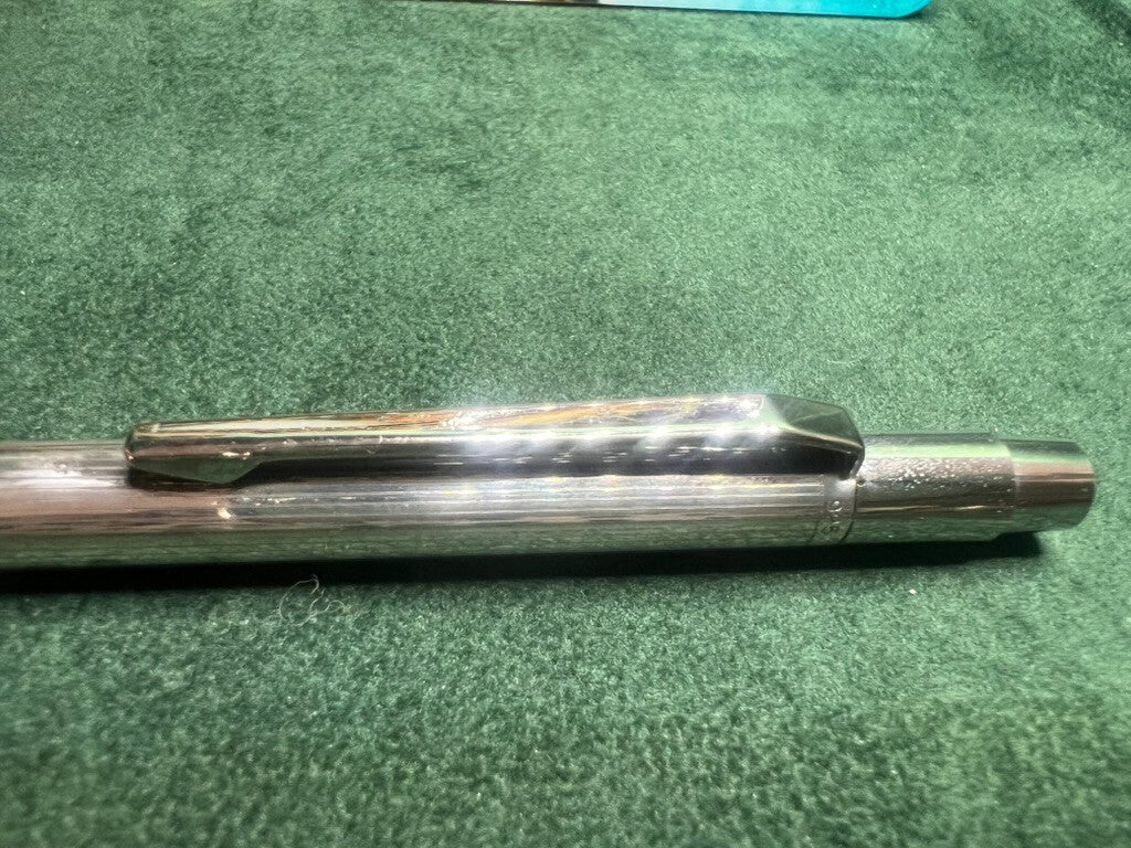 Stylo-Plume Sphère Argent 925 Mécanisme Bouton Snap Écrit Vintage