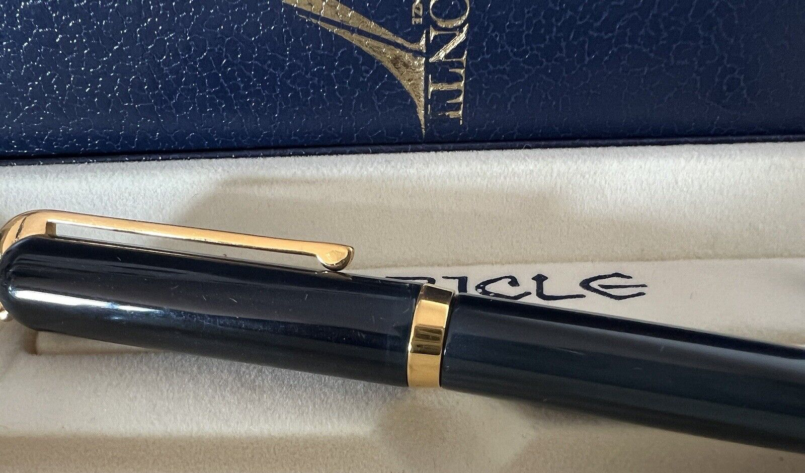 🔴 VISCONTI Pericle Kugelschreiber, blau marmoriert, mit Box und Zertifikat 