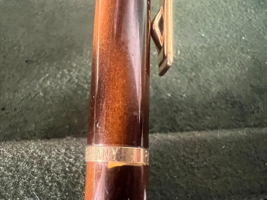 🔴 PAPERMATE penna sfera lacca marmorizzata profili dorati astuccio vintage