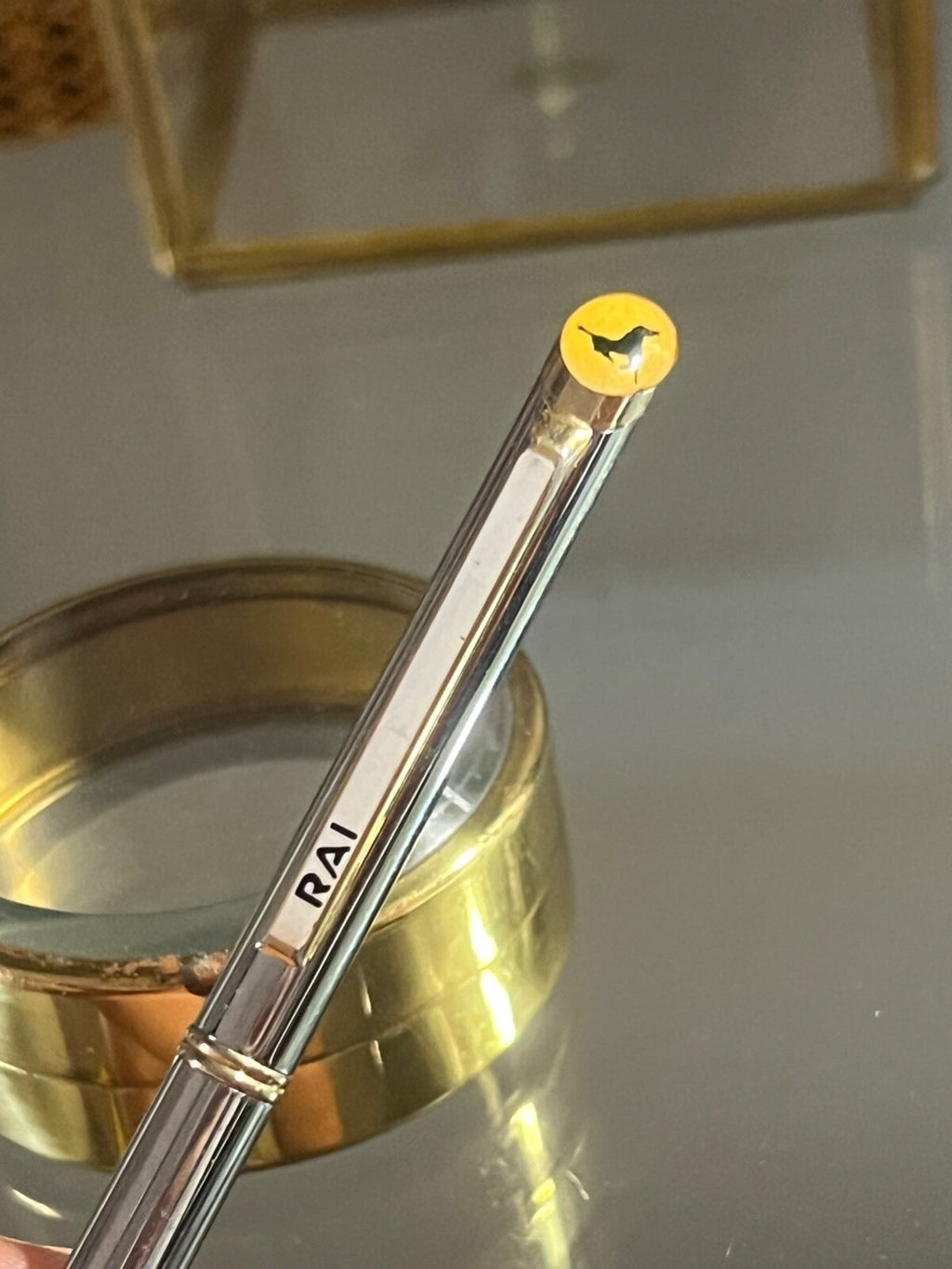 Rai Pen Sphere Chrome With Prancing Horse Italian Vintage 80 Marking
