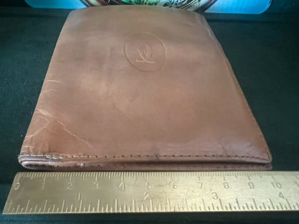 CARTIER Women's Wallet Document Holder Leather Flower ORIGINAL Vintage