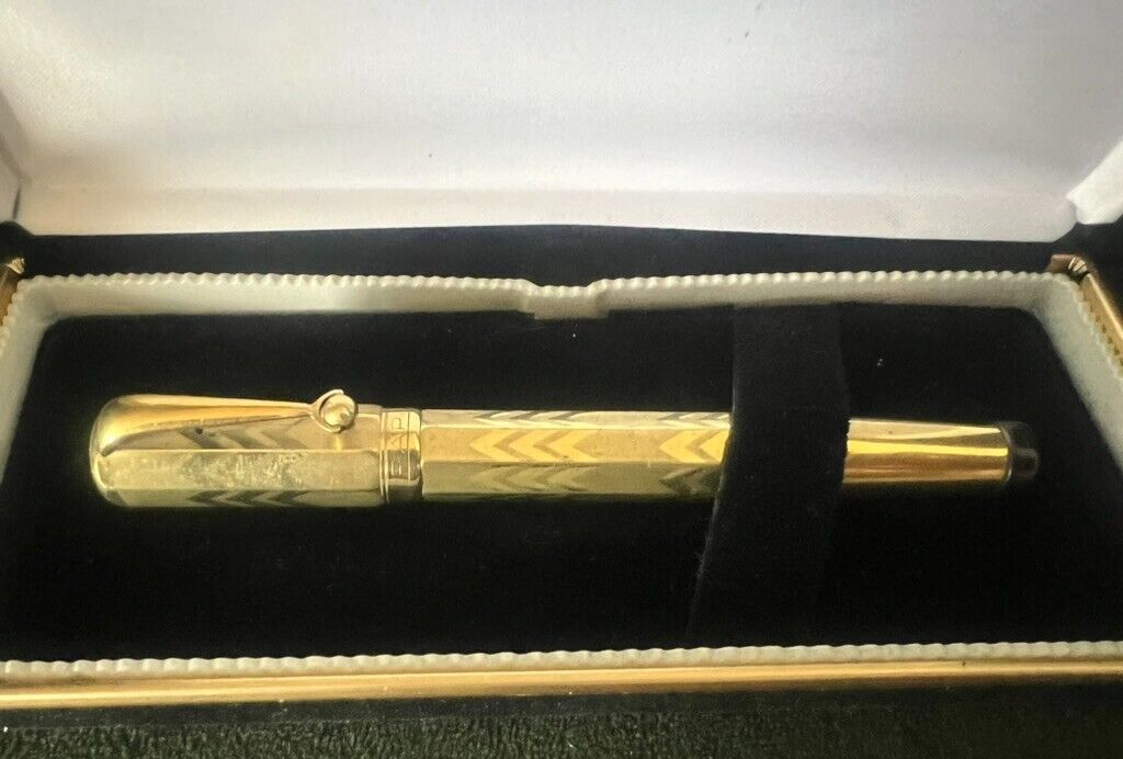 Rapid Stylo-Plume Stylo à Plume Retractable Ancre Or Fonctionne Vintage 