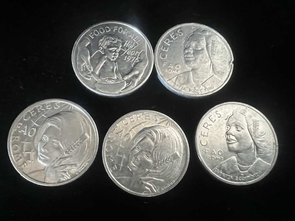🔴 FAO medaglie commemorative e “Food for All” tema Ceres anni ’70/’80 Lotto 1