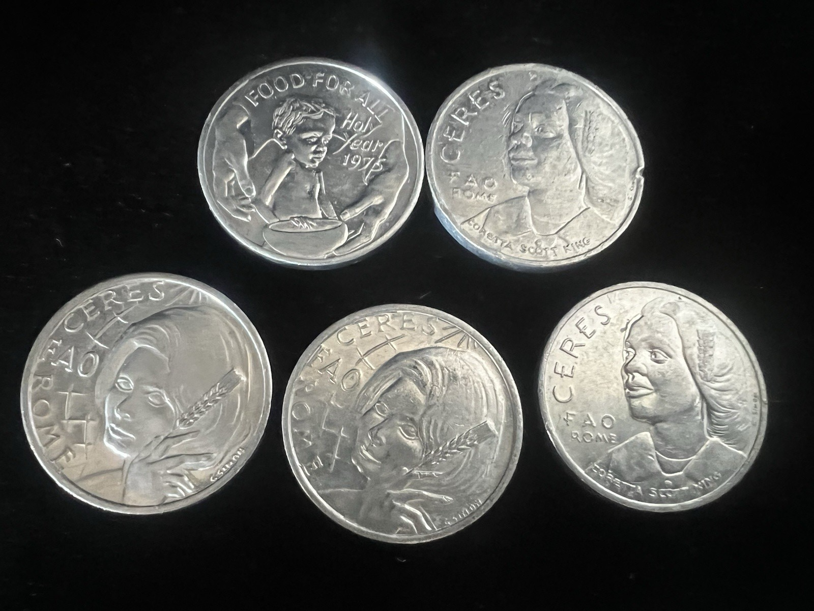 🔴 FAO medaglie commemorative e “Food for All” tema Ceres anni ’70/’80 Lotto 1