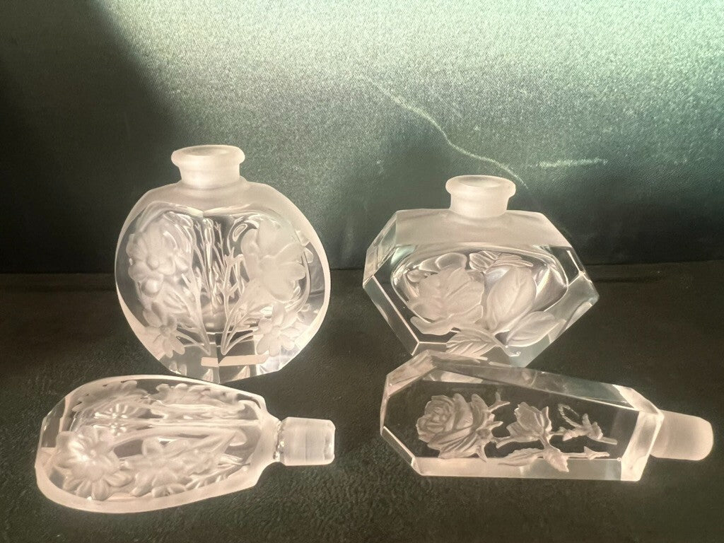 🔴 TEMA porta profumo essenza VETRO MOLATO rosa margherite h11, 5 Toilette 2 PZ