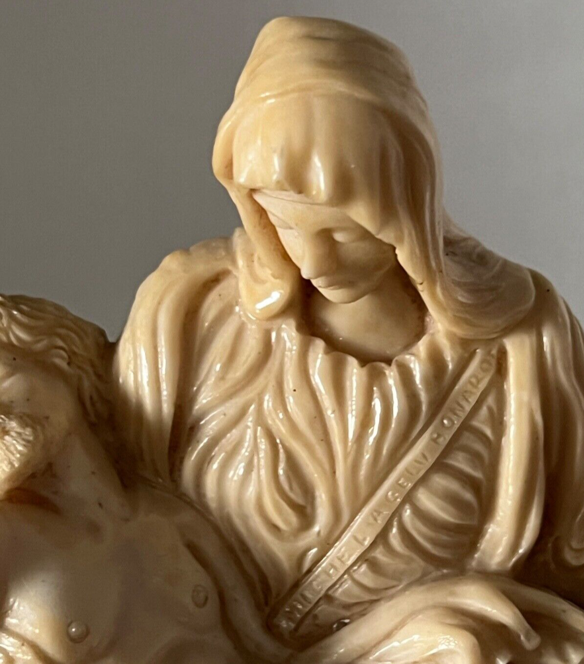 🔴 LA PIETA' statua scultura GIANNETTI in pasta di marmo ANNO SANTO 1975