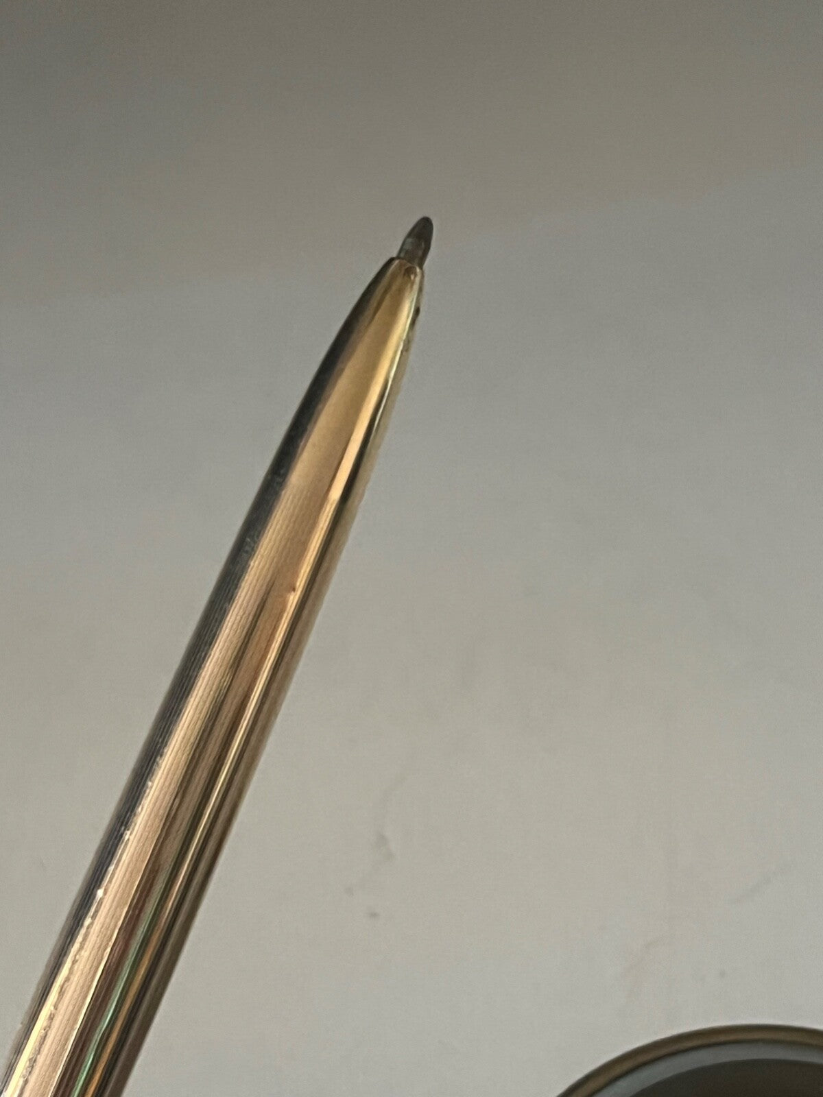 DE WATERMAN Stylo-Plume Sphère Plaqué Or Spline Bit à Bouton Vintage 