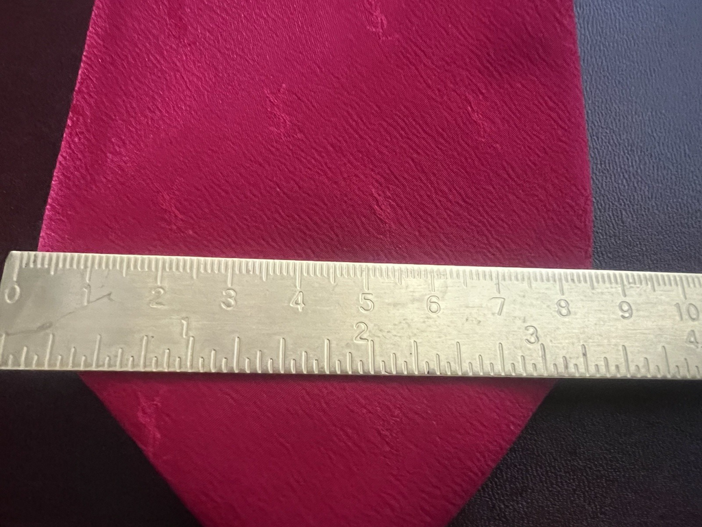 🔴 YSL cravatta seta YVES SAINT LAURENT rossa monocolore pura seta 100%