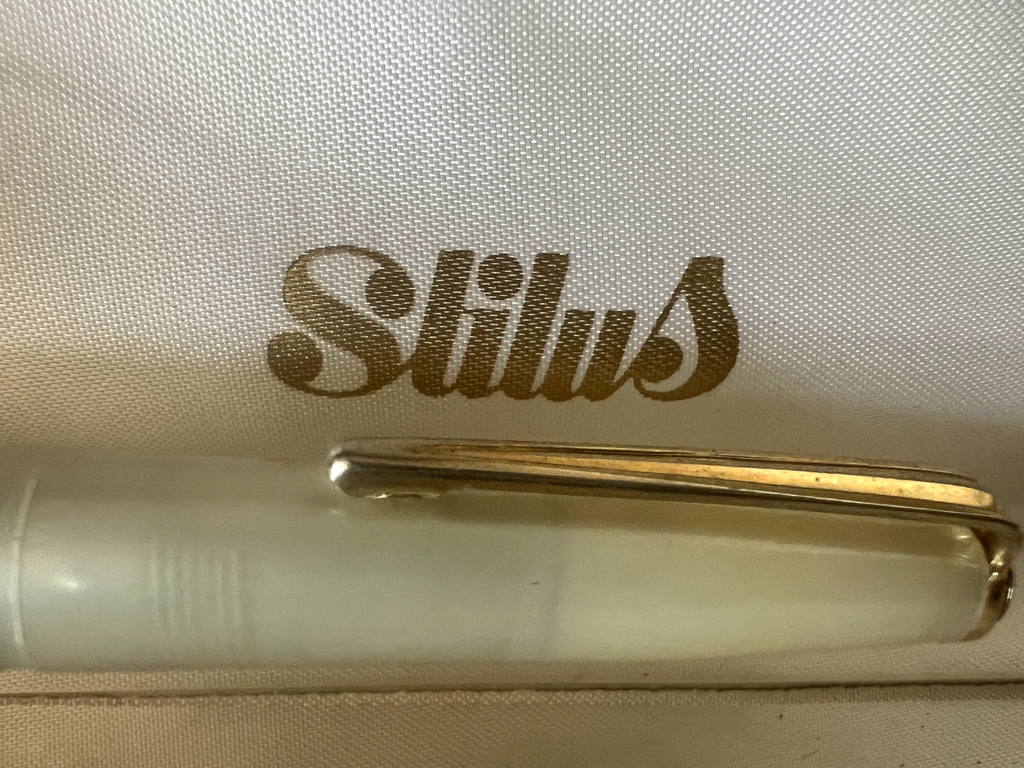 Stilus Stylo-Plume Stylo à Plume Celluloid Nacre Stylo Plume F Écrit Vintage