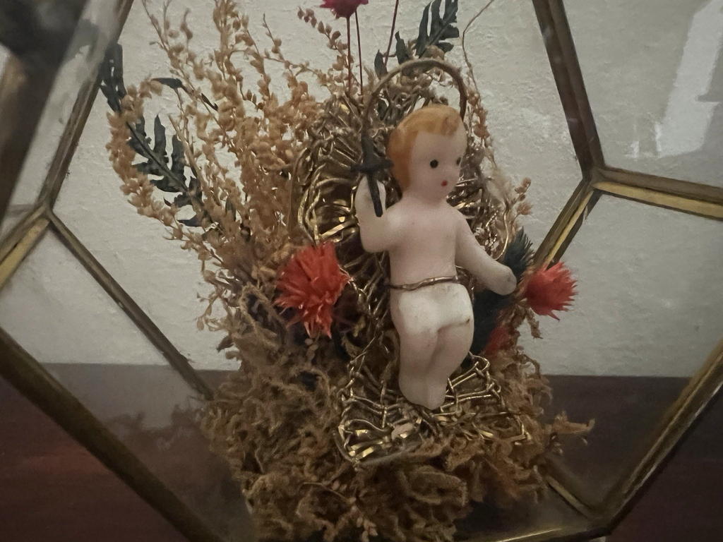 Kind Jesus' aus Wachs Handarbeit für Verehrung Original Antike 1900 