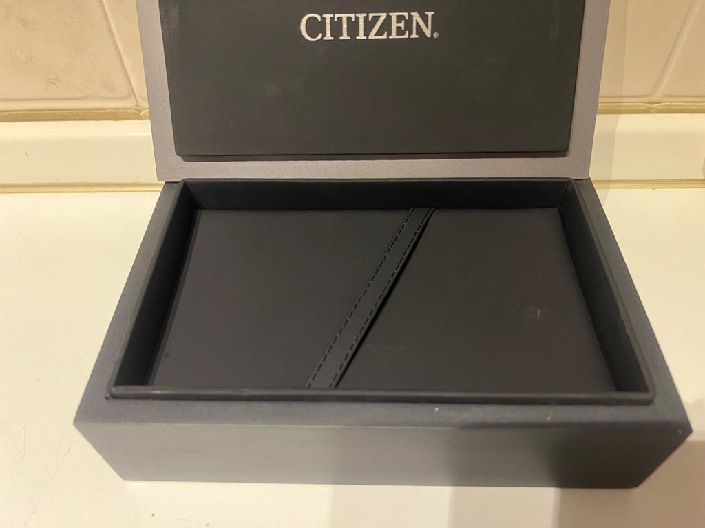 🔴 CITIZEN scatola box orologio Eco drive stiletto rigido custodia