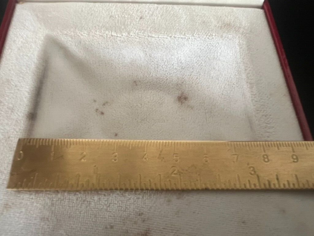 🔴 CARTIER Schachtel 535, rote Schachtel für Must de Cartier Vintage Pendulette, getragen