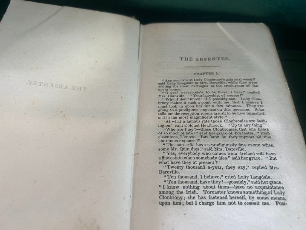 🔴 Libro NOVELS AND TALES Maria Edgeworth in inglese volume 9 antico 1835