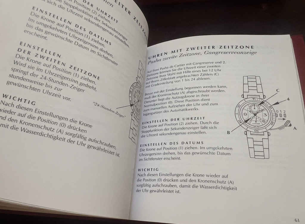 🔴 CARTIER box scatola orologio Pasha CO 1018 istruzioni COMPLETA E ORIGINALE