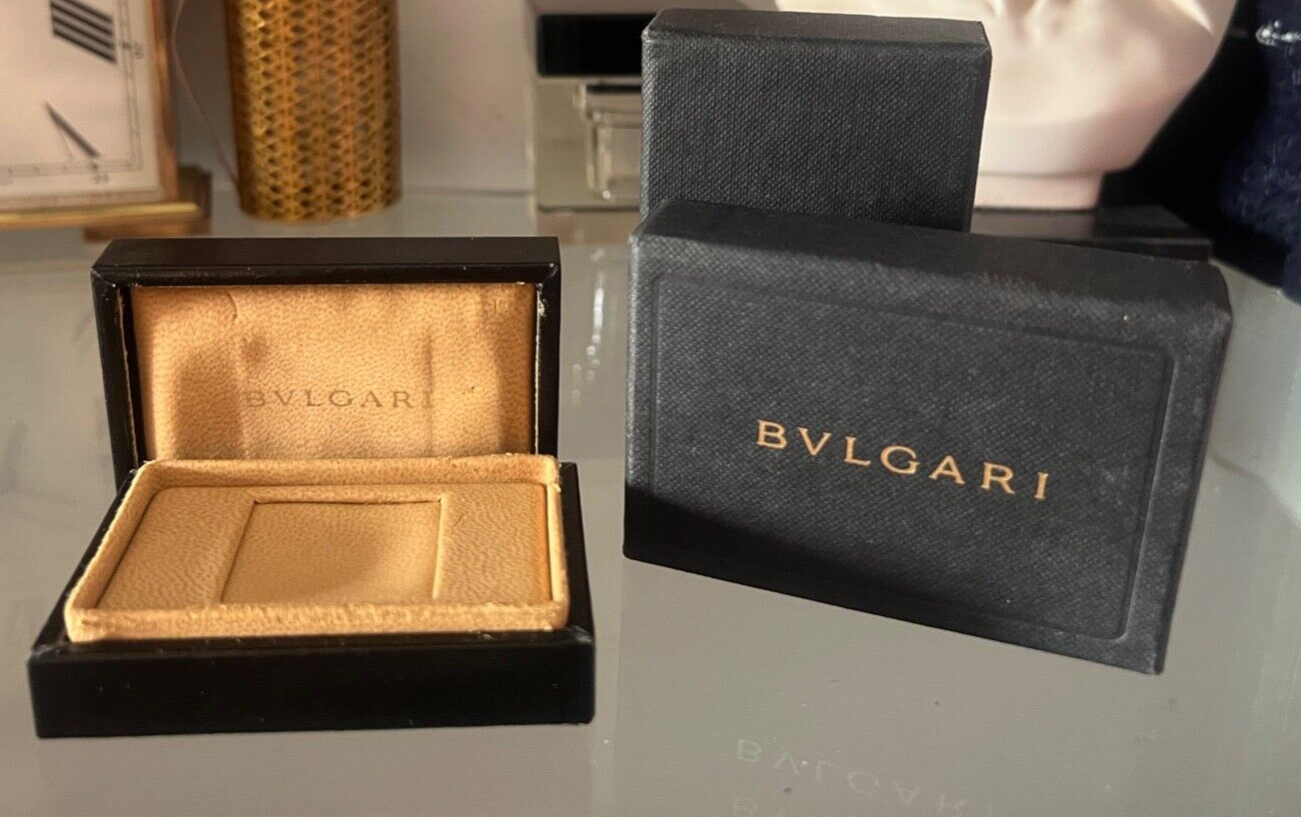 🔴 BULGARI scatola anello pendente astuccio custodia gioiello e contro scatola