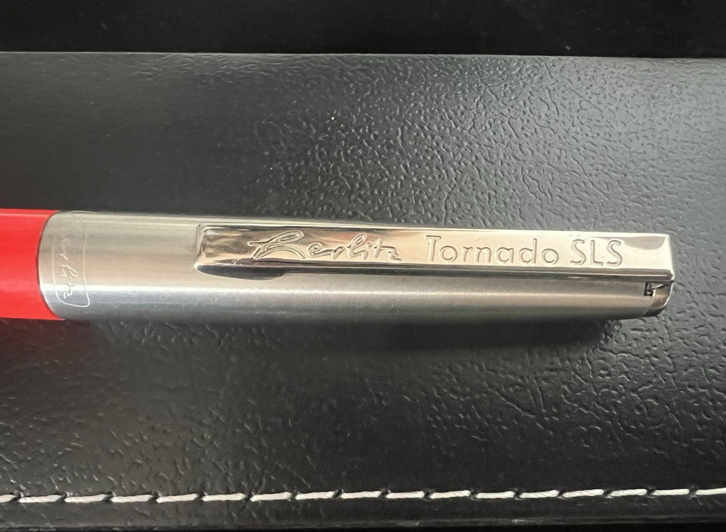 🔴 HERLITZ penna stilografica Tornado SLS rossa a cartuccia scrive vintage