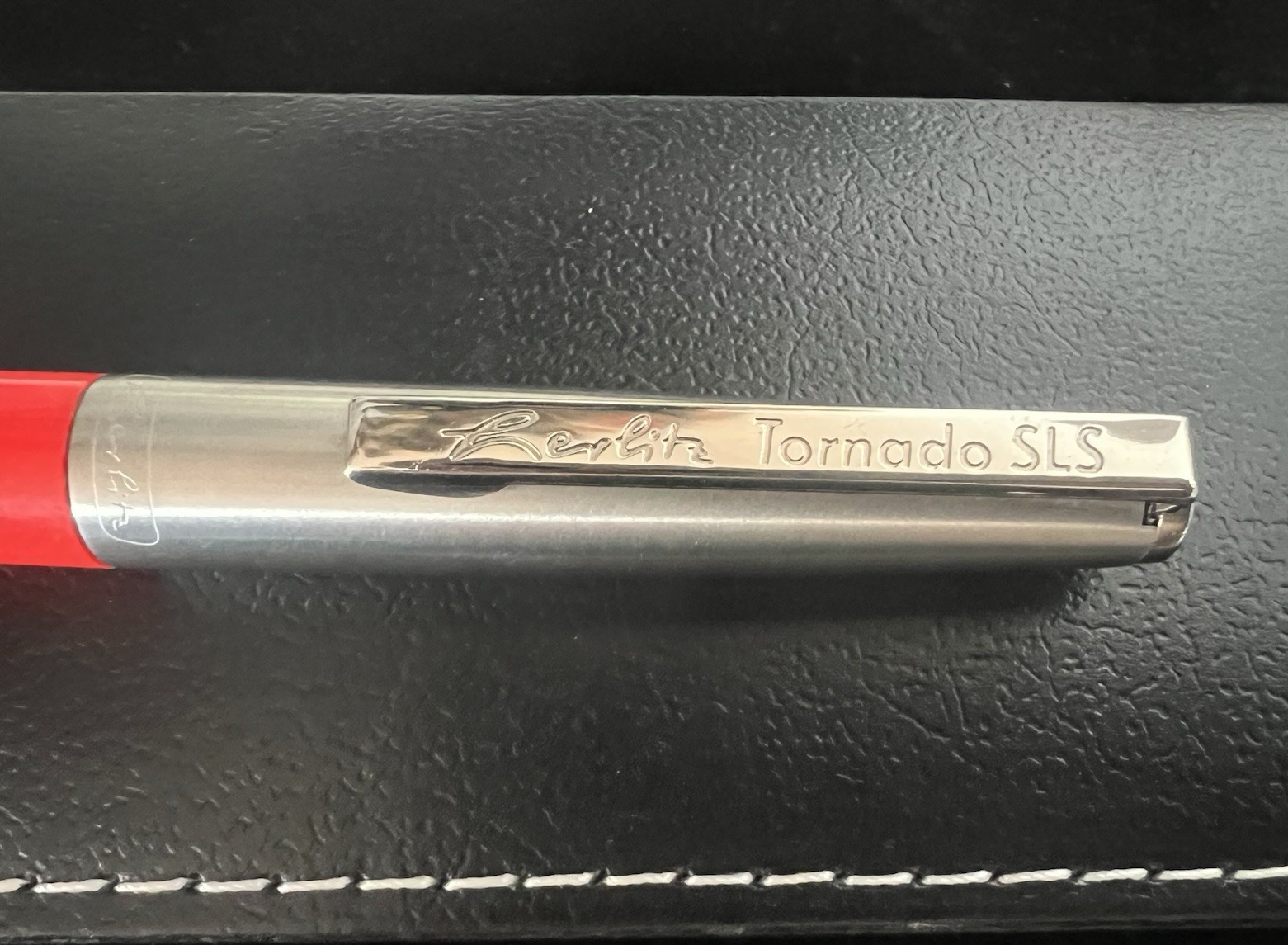 🔴 HERLITZ penna stilografica Tornado SLS rossa a cartuccia scrive vintage