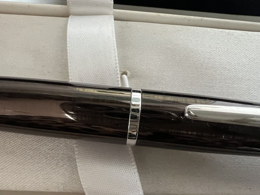 🔴 CROSS penna sfera lacca millerighe marrone e cromata aereodinamica scrive E