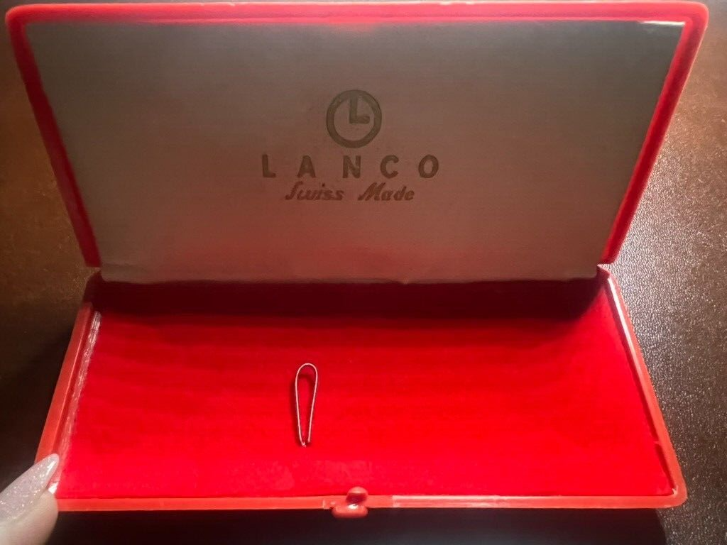 🔴 LANCO box scatola orologio polso astuccio cofanetto rosso vintage