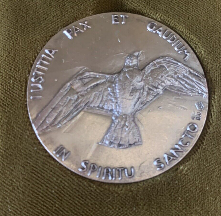 🔴 VATICANO medaglia ARGENTO 800 Papa PAOLO VI ANNO XIII fior di conio FDC