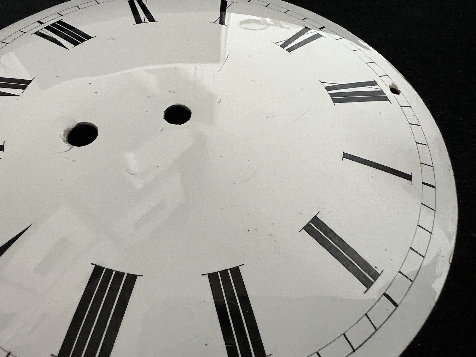 🔴 QUADRANTE orologio pendolo muro parete smaltato numeri romani vintage