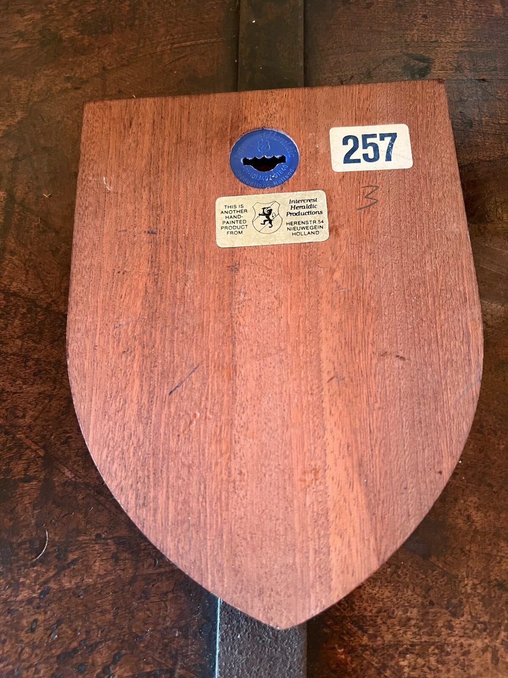 🔴 Wappen NATO-MITGLIEDSCHAFT UNGARN Form Belgischer Schild Holz Original Vintage 