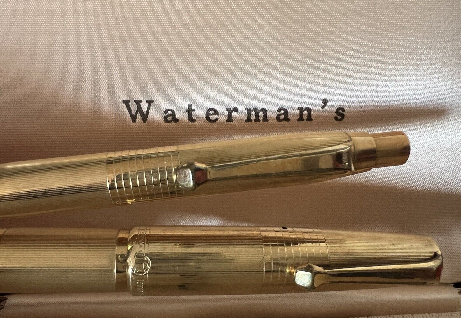 DE WATERMAN Stylo-Plume Stylo à Plume Ideal Levier Plaqué Or 18 KT Scrivono