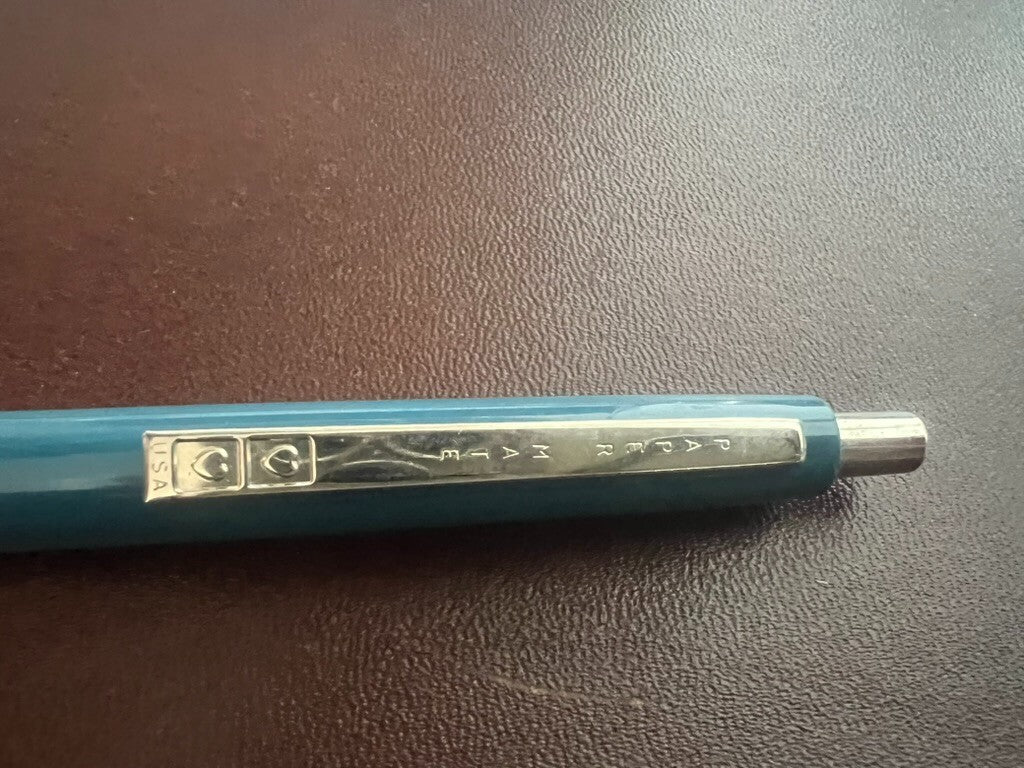 Papermate Stylo-Plume Sphère Et Crayon Mécanique Bleu Chrome Vintage 