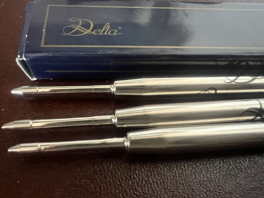 Delta Recharge Stylo-Plume Sphère Encre Noir 805 3 Pièces Recharge