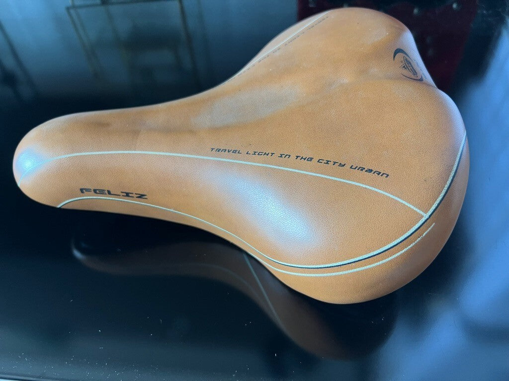 Monte Grappa Saddle Bicycle Feliz By Fratlli Baggio Brown As IN Photo
