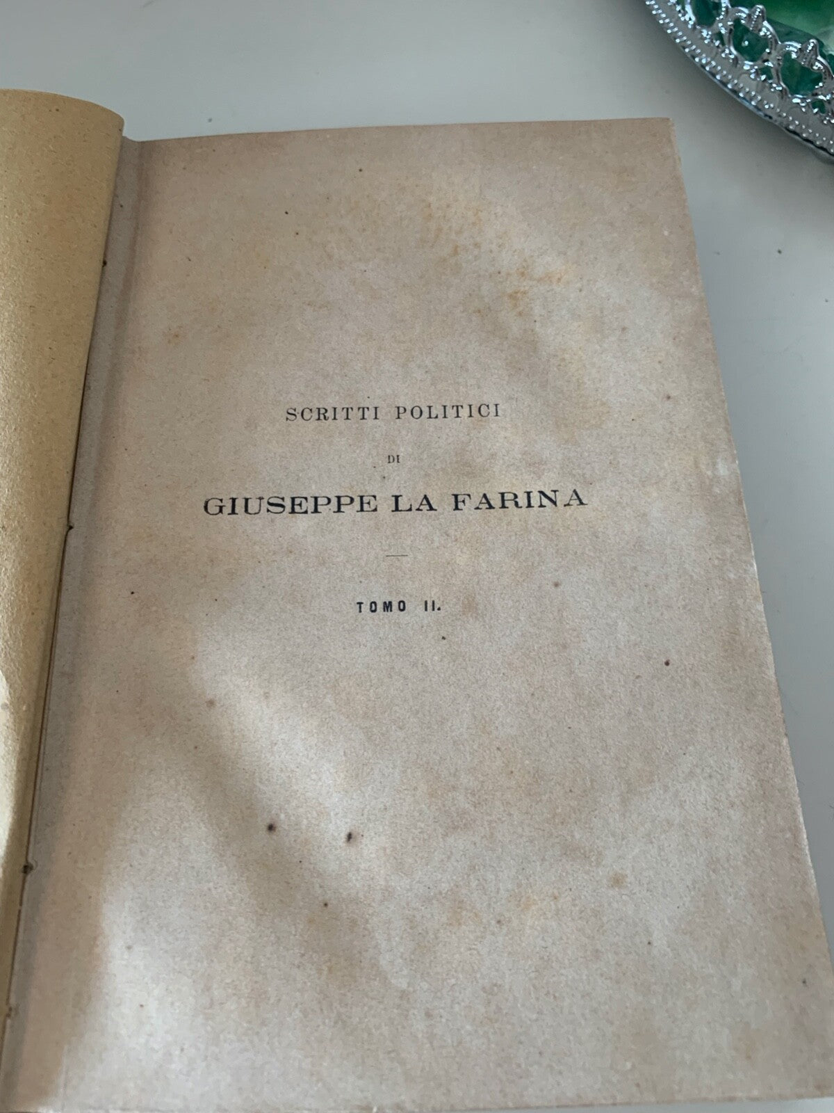 🔴 Book POLITICAL WRITINGS by Giuseppe La Farina Volume 2 old 1870 