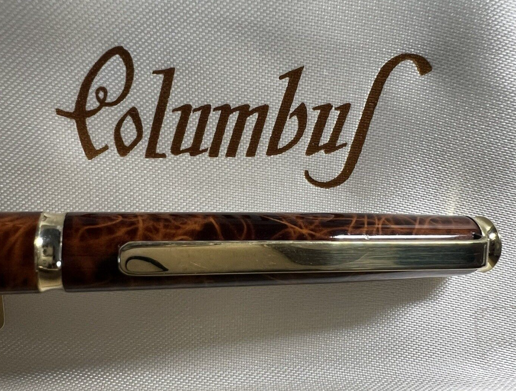 Columbus Stylo-Plume Stylo à Plume En Laque Marbré Cartouche Écrit Boîte