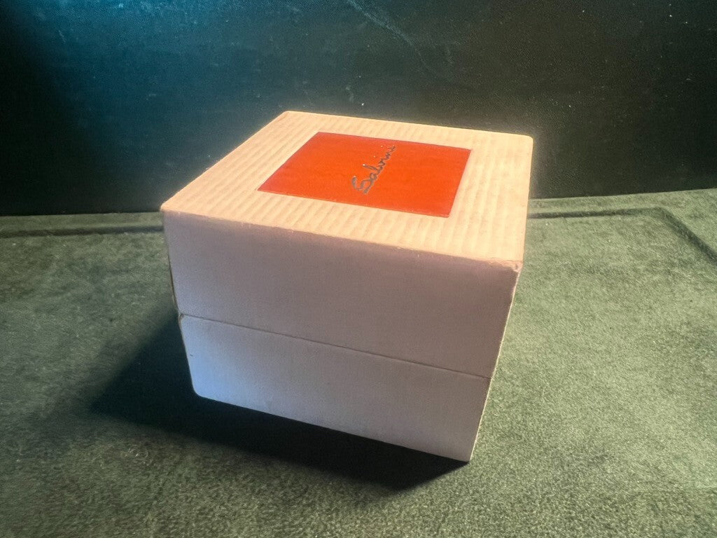 🔴 SALVINI scatola anello gioiello custodia astuccio cofanetto 6,9x6,9 cm