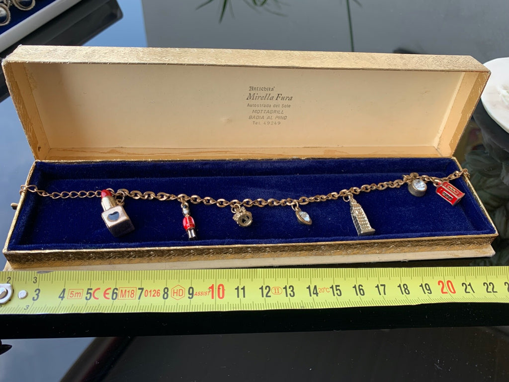 🔴 Lot of 4 BRACELETS with charms + 2 rare VINTAGE CHARMS! 