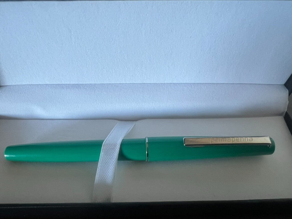 🔴 PELIKAN penna stilografica Primapenna VERDE profili cromati cartucce vintage