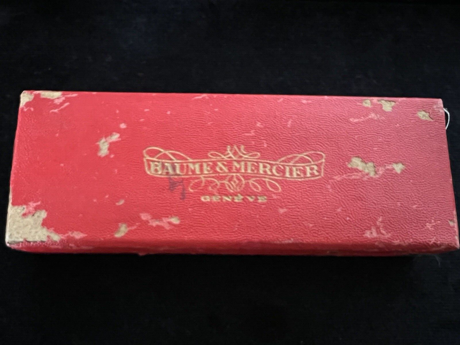 BAUME &amp; MERCIER Boîtier Boîte Montre à Bracelet Rouge Housse Vintage 