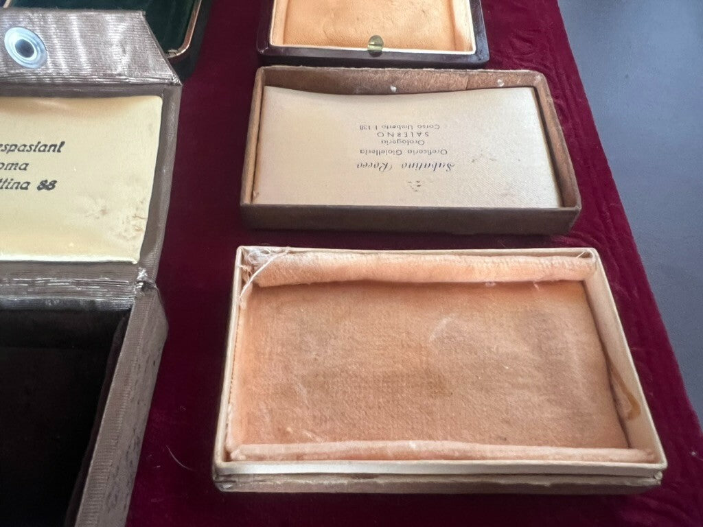 Boîtes Bijoux Cas Münzetuis Münzetui Cas Lot 6 Pièces Vintage 
