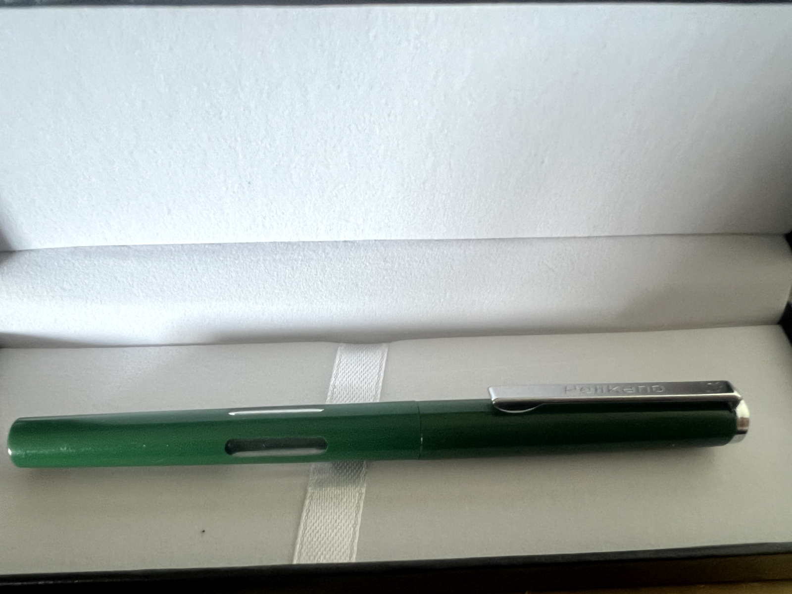 🔴 PELIKAN penna stilografica Pelikano VERDE pennino F con cartucce vintage