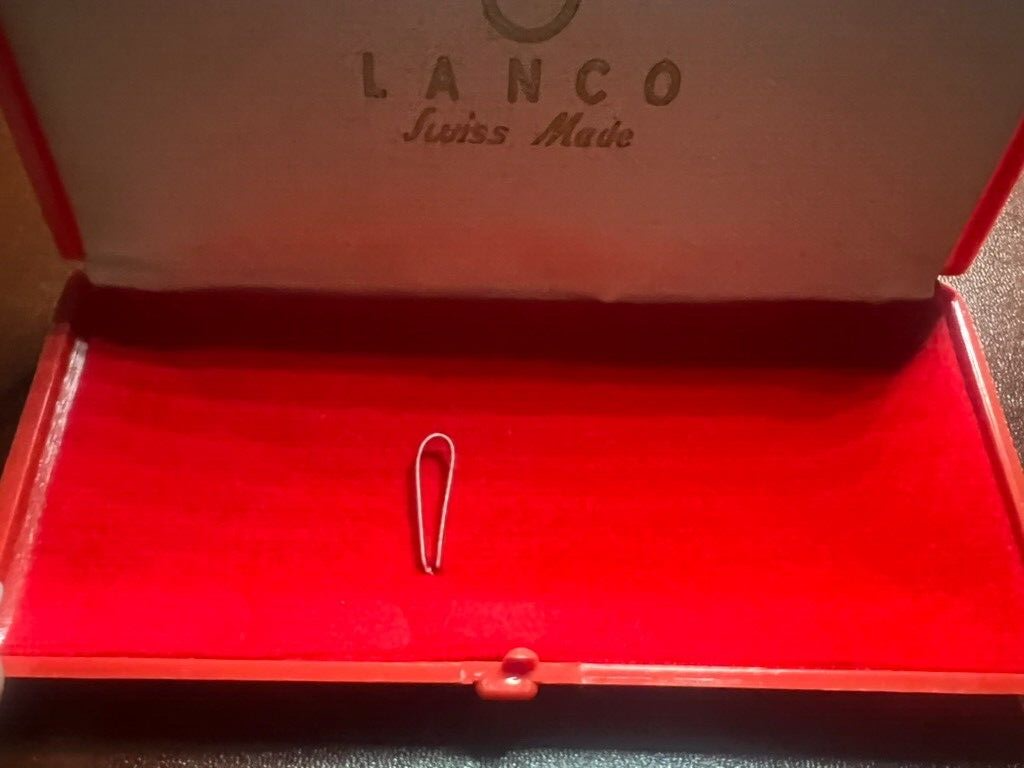 🔴 LANCO box scatola orologio polso astuccio cofanetto rosso vintage