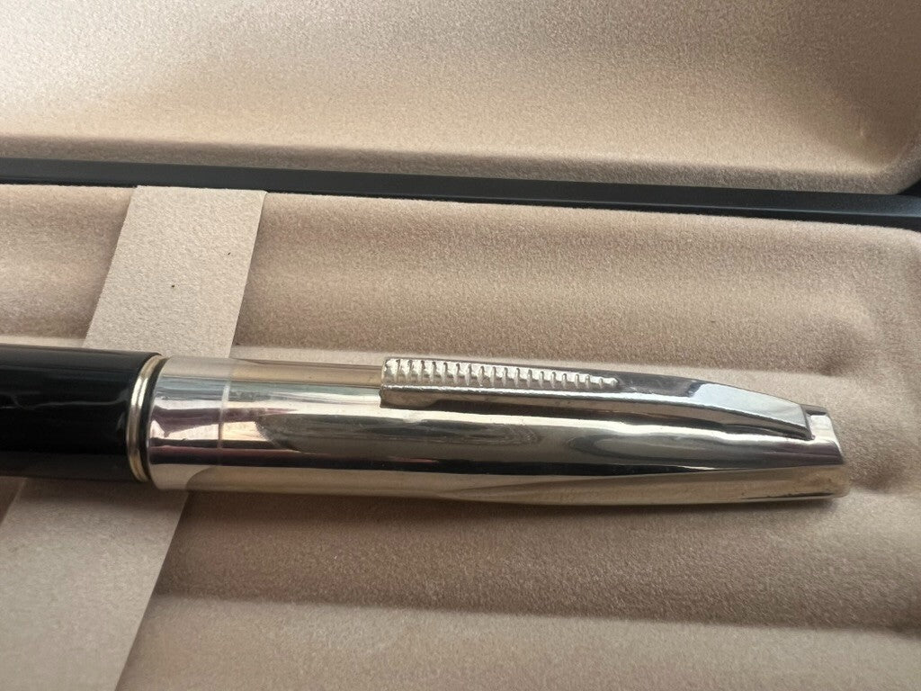 Stylo-Plume Stylo à Plume Noire À Piston Aerodinamico Or Écrit Vintage Et 