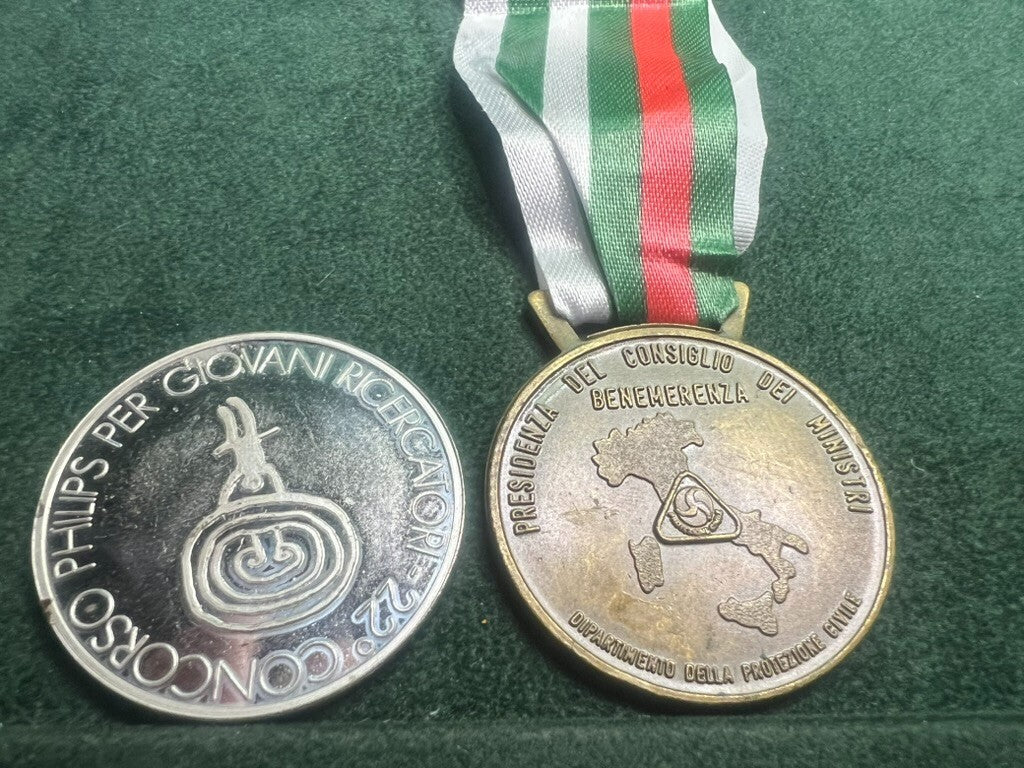Medals Sport to The Merit Metal With Ribbons Vintage Stock n.21 