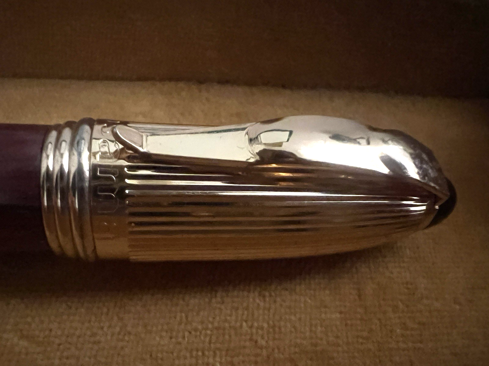 🔴 OSAMA penna stilografica mini da agenda legno e metallo dorato scrive vintage